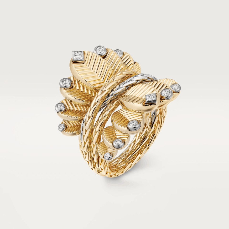 Cartier Grain de Café Ring yellow white gold